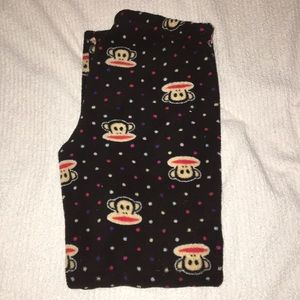 Black fuzzy Paul Frank pj pants!!
